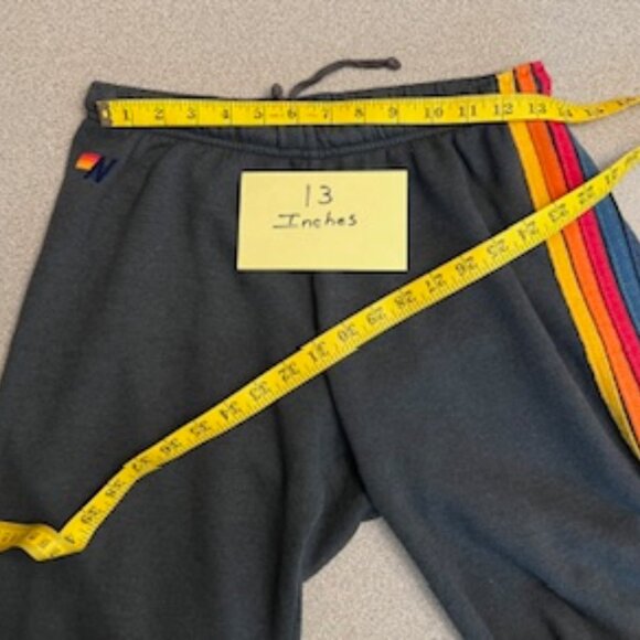 Aviator Nation 5 Stripe Sweatpants Charcoal Grey - Picture 6 of 7